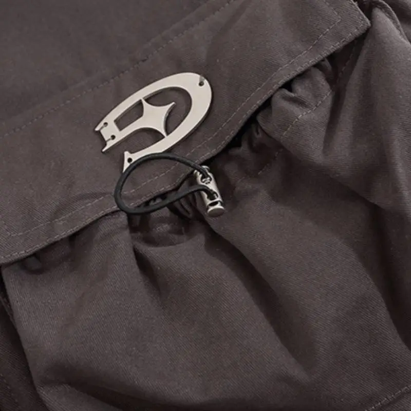 High Street Sense Design Multi Pocket Hardware Jacket-3