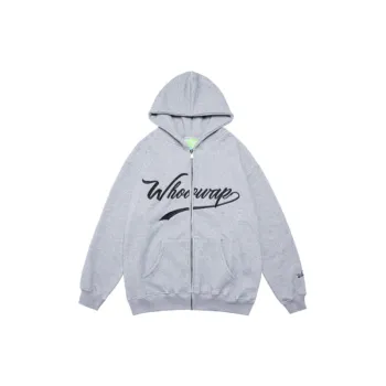 Tide Simple Letter Oversize Neutral Velvet Hooded Wear