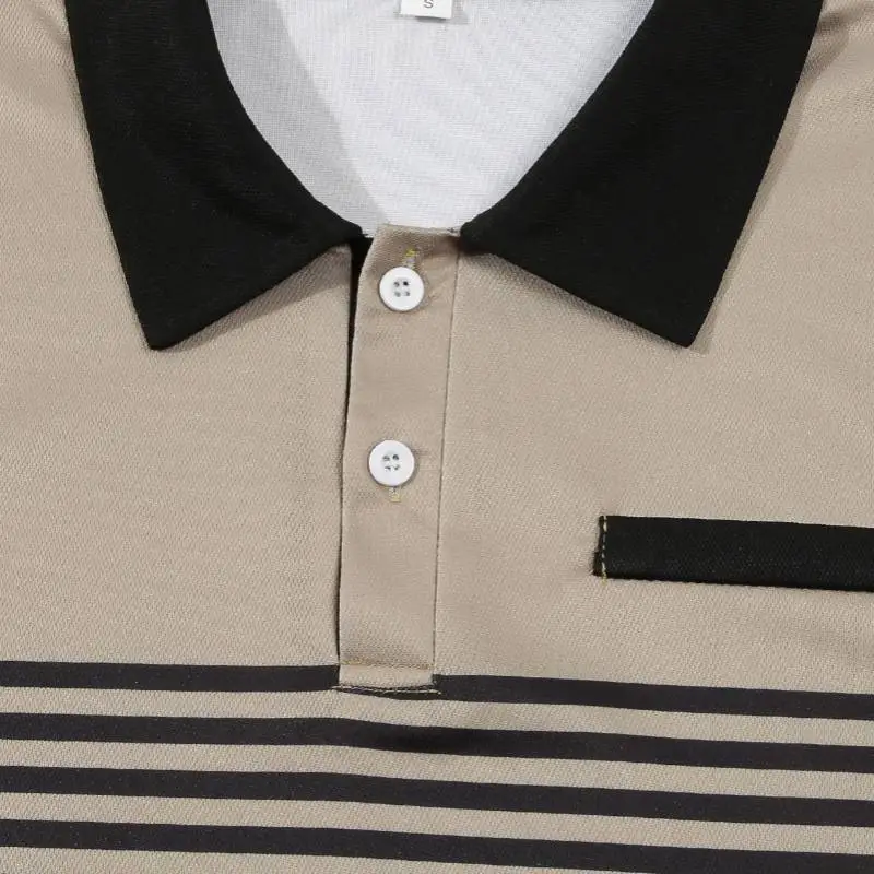 Striped Stitching All match T shirt-9