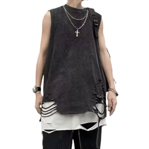 Washed Sleeveless T-Shirt