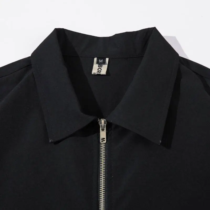 Stitching Cardigan Shirt-4
