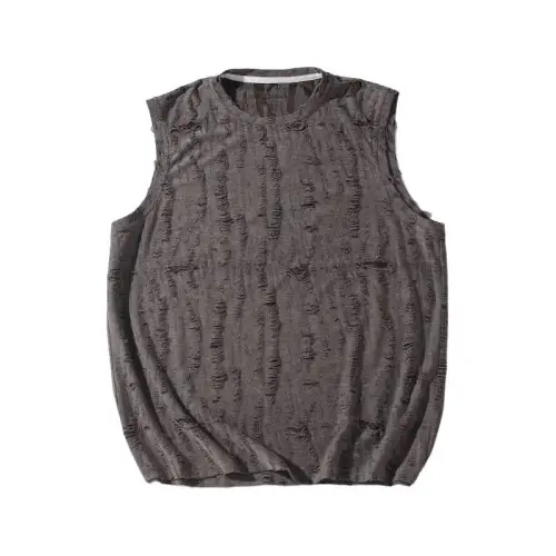 Dark Trendy Large Size Sleeveless Vest