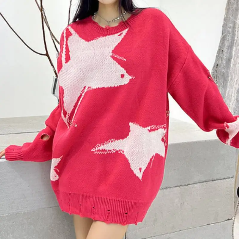 Retro Fashion Loose Knitwear-9