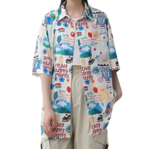 Trendy Ice Silk Hawaiian Beach Shirt