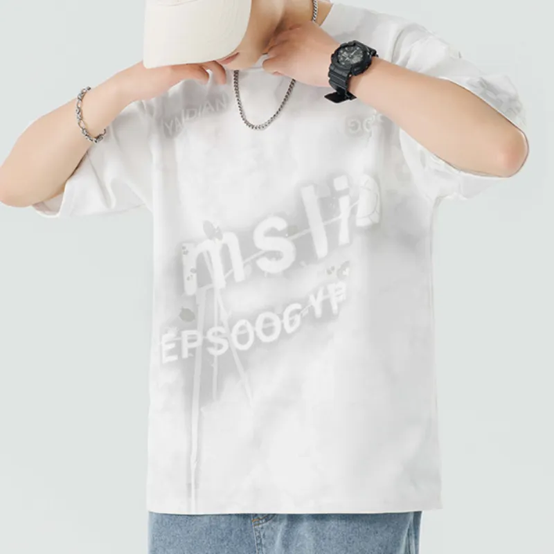 Irregular Print T Shirt-10