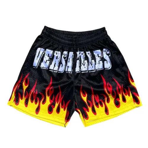 Mesh Print Basketball Shorts