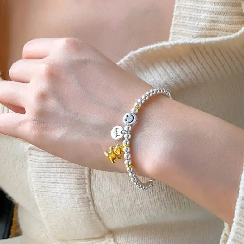 Smiley Elastic Rope Bracelet-2