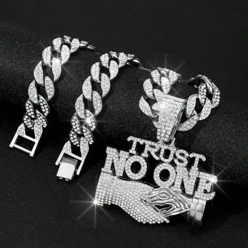 Hip Hop Alloy Pendant Necklace-2