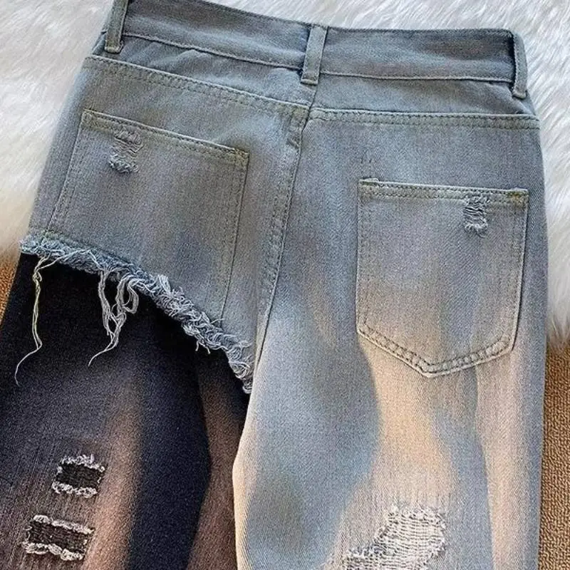 Trendy Color Matching Jeans-2
