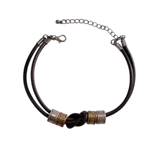 Leather Retro Ring Bracele