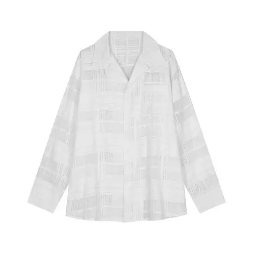 New Arrival Loose Personality Lattice Shirt