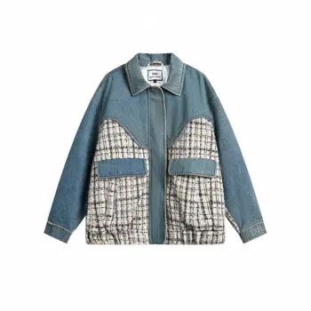 Retro Niche Patchwork Denim Versatile Jacket