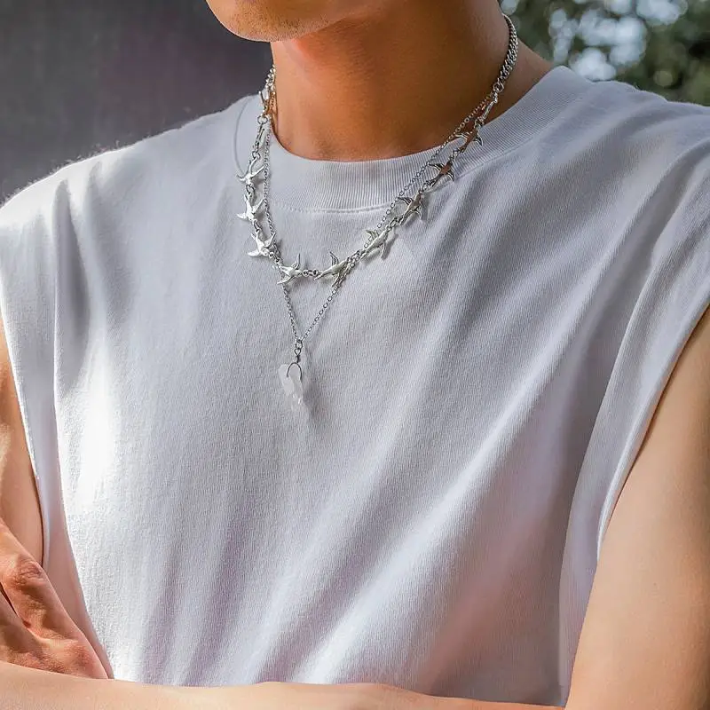 Versatile Double Layer Clavicle Necklace-1