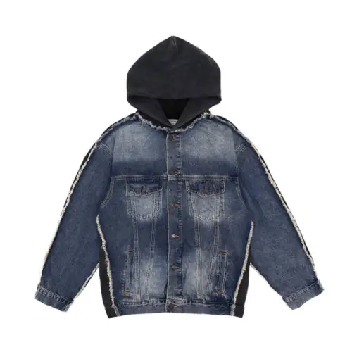 New Fashion Brand Cotton Denim Spliced Old Jacket