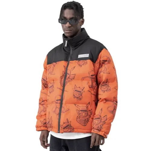 Harsh And Cruel Hand-painted Pokémon Full-size Printed Stitching Down Cotton-padded Coat