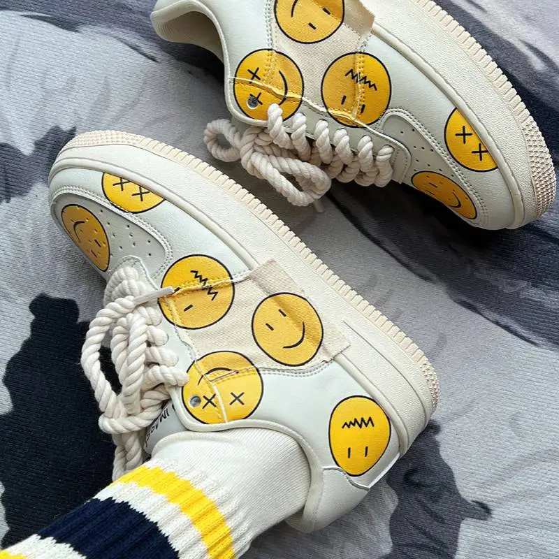 Smiley Face Expression Board Shoes-1