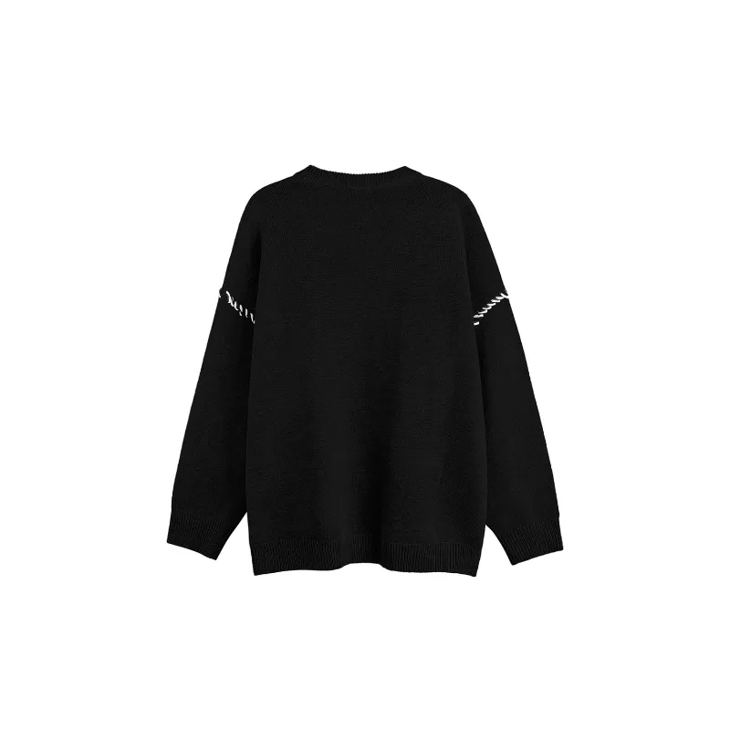 Street Design Trendy Loose Sweater-1