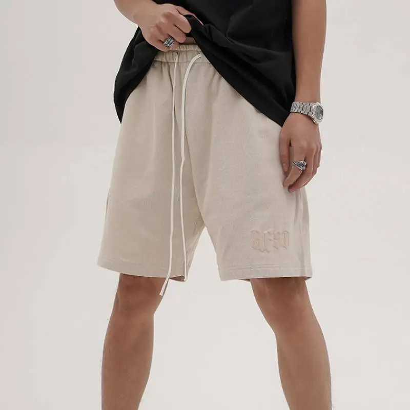 Printed Shorts Tide Loose Street Casual Drawstring Shorts-9