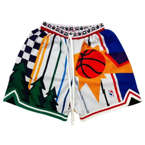 Outdoor Fitness Mesh Large Size Basketball Shorts