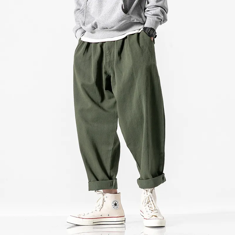 Loose Solid Color Versatile Trousers-9