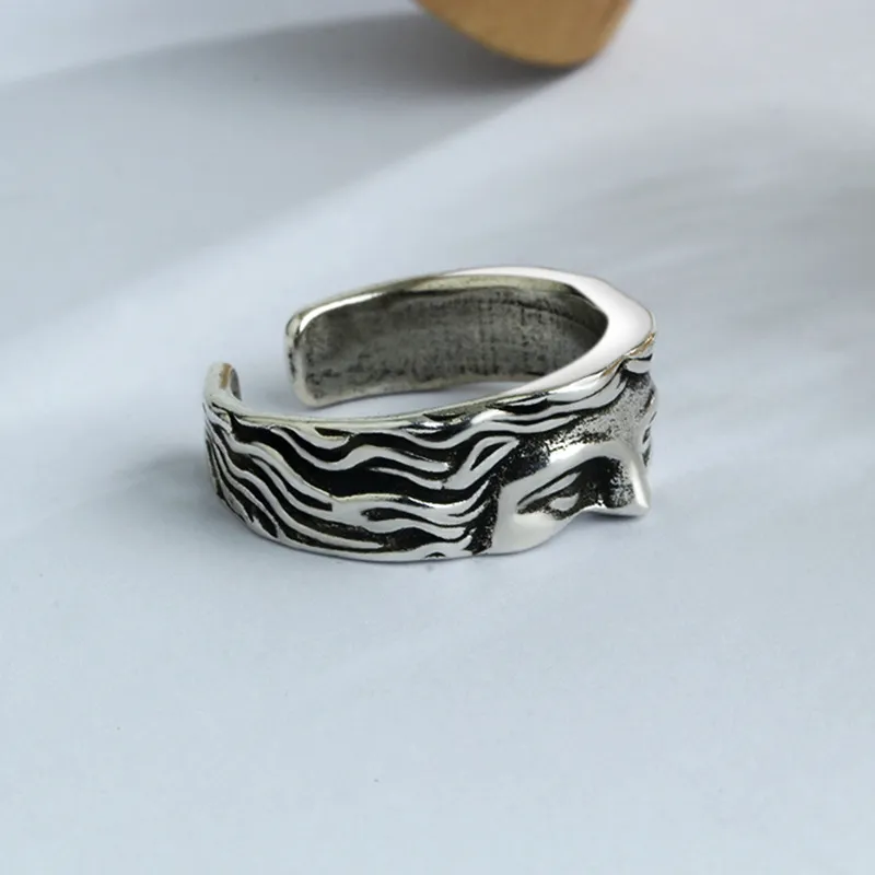 Half Face Index Finger Ring-4