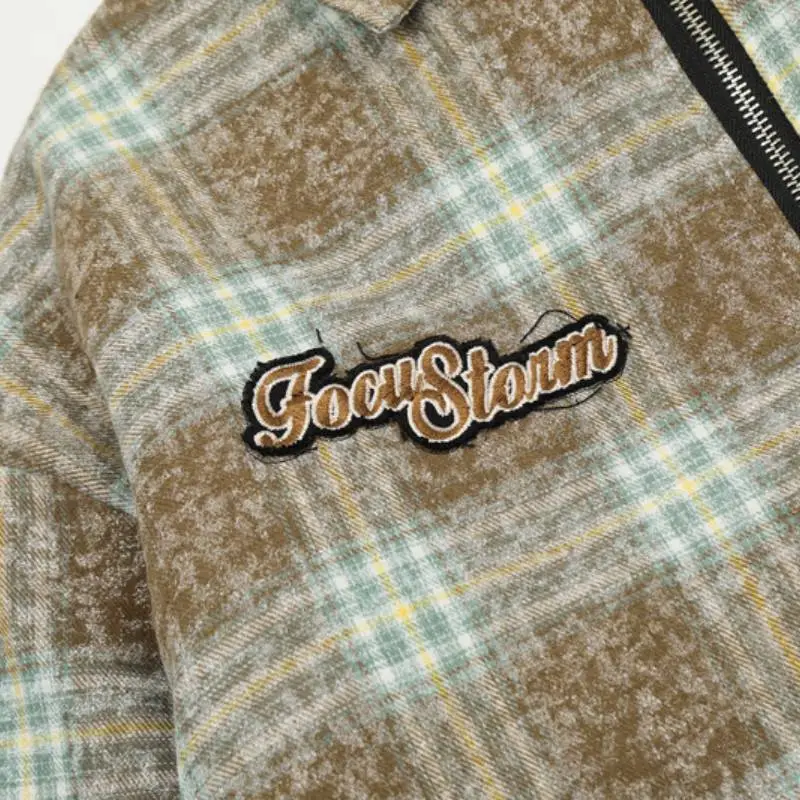 Asian Camous style Loose Cotton padded Casual Shirt Style Jacket-4