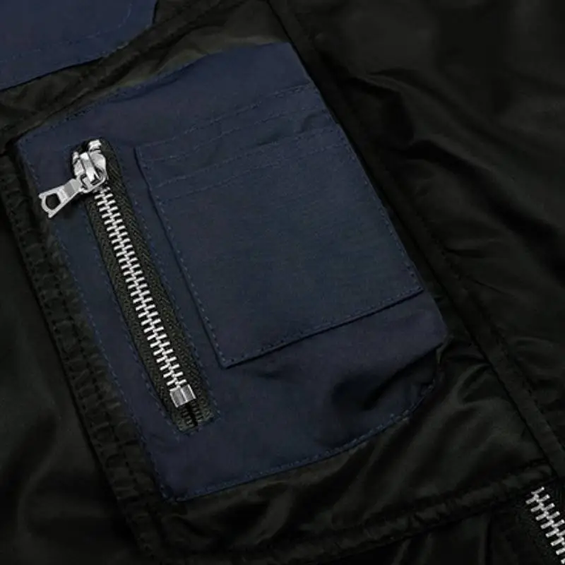 New Tide Brand Niche Three dimensional Multi Pocket Zipper Cotton padded Jacket-7