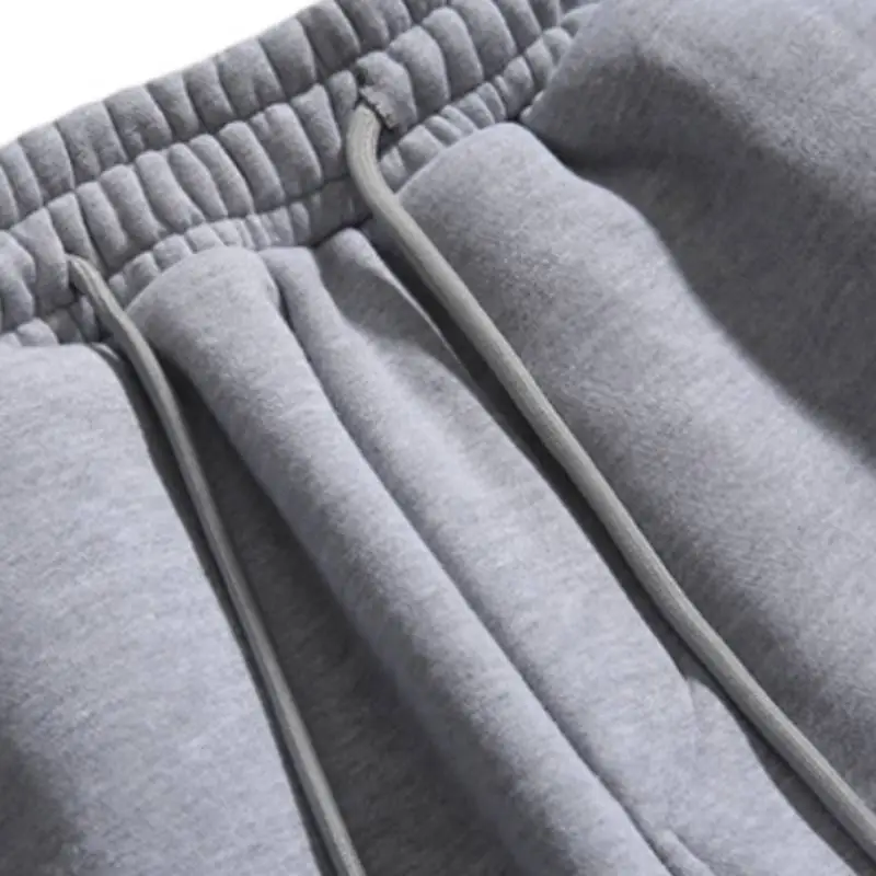 Retro Ribbon Splicing Fleece lined and Thickened Casual Pants-2