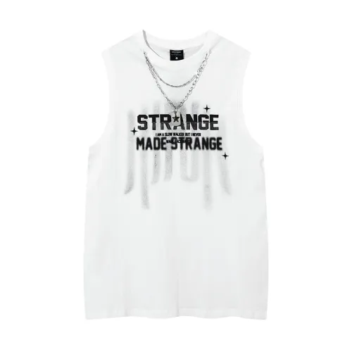 Necklace Letter Foam Printing Sleeveless Vest