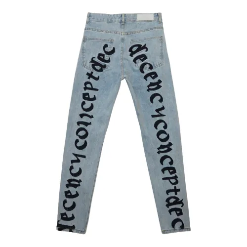 High Street Embroidered Jeans High Waist